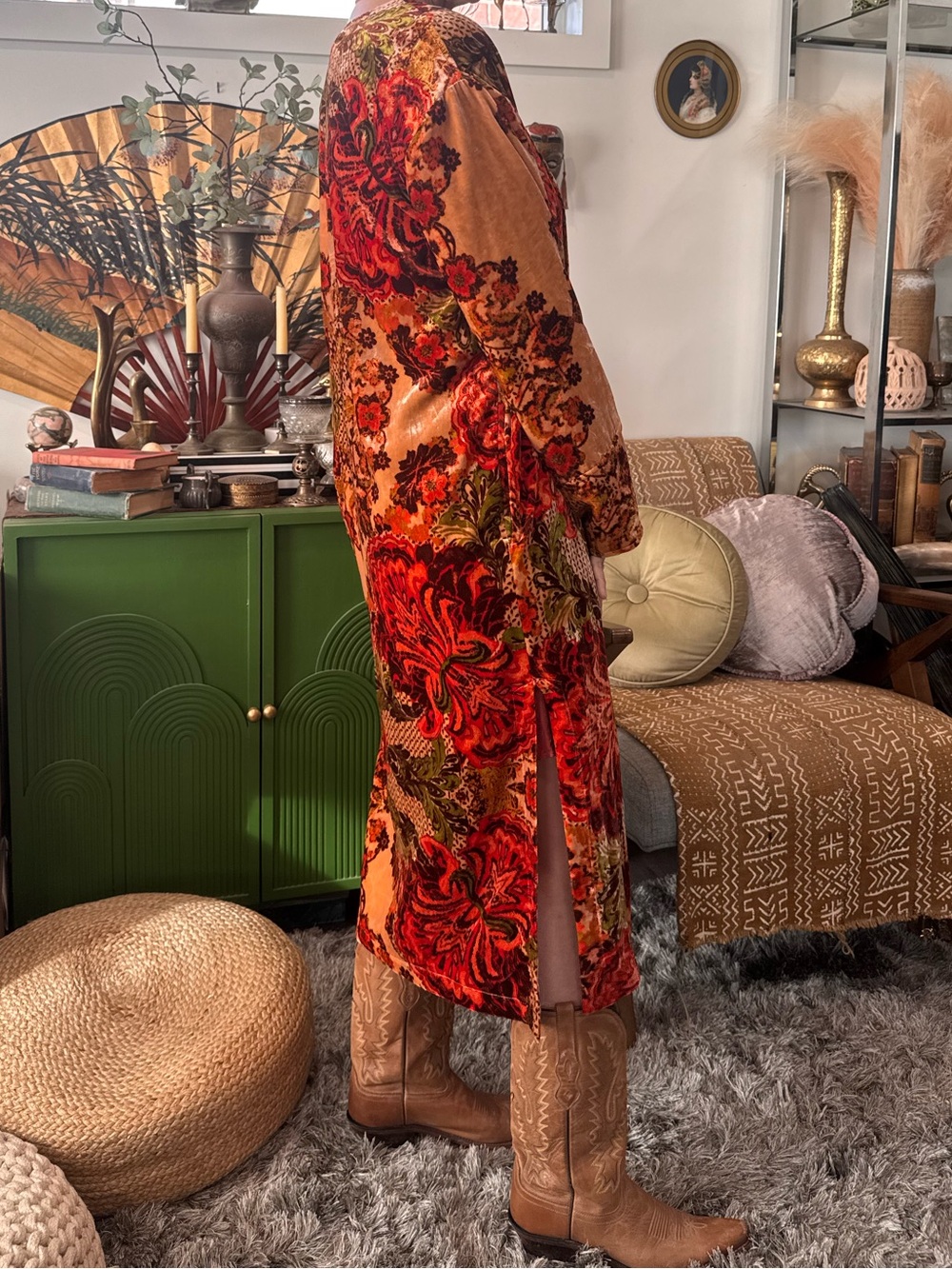 Free people Marbella velvet duster